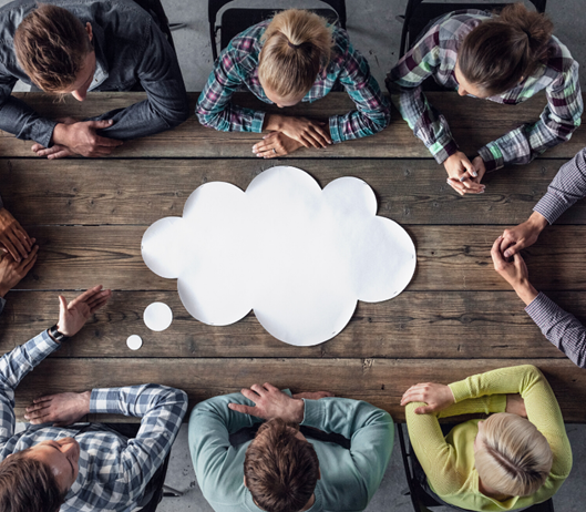 Møde og tankebobbel